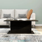 ZNTS Coffee Table Black 102x55.5x40 cm Engineered Wood 810308