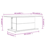 ZNTS Coffee Table Black 102x55.5x40 cm Engineered Wood 810308