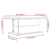 ZNTS Coffee Table Black 102x55.5x40 cm Engineered Wood 810308