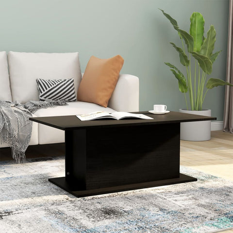 ZNTS Coffee Table Black 102x55.5x40 cm Engineered Wood 810308