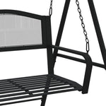 ZNTS Swing Bench 124 cm Black Steel 318832