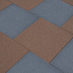 ZNTS Fall Protection Tiles 18 pcs Rubber 50x50x3 cm Grey 3096597