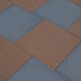ZNTS Fall Protection Tiles 18 pcs Rubber 50x50x3 cm Grey 3096597