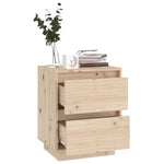 ZNTS Bedside Cabinets 2 pcs 40x35x50 cm Solid Wood Pine 813316