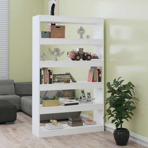 ZNTS Book Cabinet/Room Divider High Gloss White 100x30x166 cm 811769