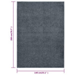 ZNTS Rug Short Pile 140x200 cm Anthracite 340308