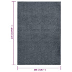 ZNTS Rug Short Pile 160x230 cm Anthracite 340309