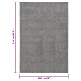 ZNTS Rug Short Pile 160x230 cm Grey 340317