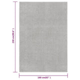 ZNTS Rug Short Pile 160x230 cm Light Grey 340325