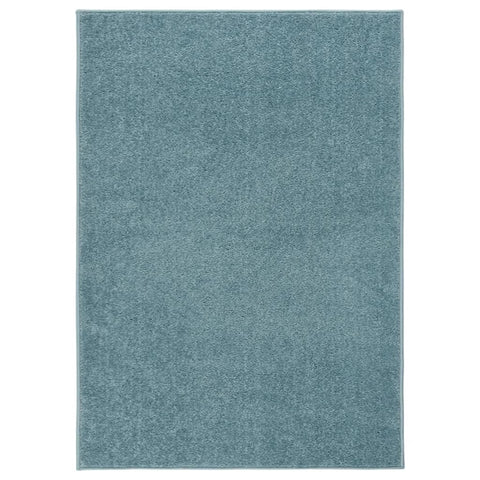 ZNTS Rug Short Pile 140x200 cm Blue 340348
