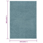 ZNTS Rug Short Pile 140x200 cm Blue 340348