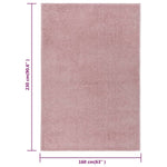 ZNTS Rug Short Pile 160x230 cm Pink 340365