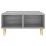 ZNTS Coffee Table Grey Sonoma 60x60x30 cm Engineered Wood 813165