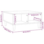 ZNTS Coffee Table Grey Sonoma 60x60x30 cm Engineered Wood 813165