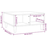 ZNTS Coffee Table Grey Sonoma 60x60x30 cm Engineered Wood 813165