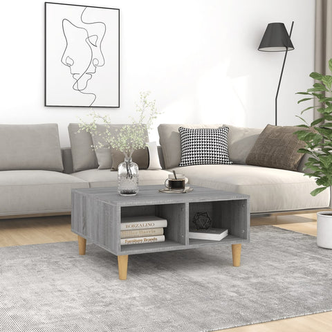 ZNTS Coffee Table Grey Sonoma 60x60x30 cm Engineered Wood 813165
