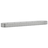 ZNTS Garden Raised Bed Powder-coated Steel 544x100x36 cm Silver 319017