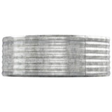 ZNTS Garden Raised Bed Powder-coated Steel 544x100x36 cm Silver 319017