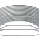 ZNTS Garden Raised Bed Powder-coated Steel 544x100x36 cm Silver 319017