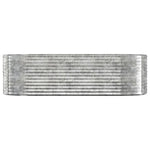 ZNTS Garden Raised Bed Powder-coated Steel 249x100x68 cm Silver 319067