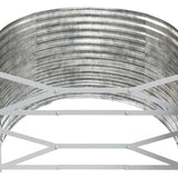 ZNTS Garden Raised Bed Powder-coated Steel 249x100x68 cm Silver 319067