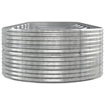 ZNTS Garden Raised Bed Powder-coated Steel 510x140x68 cm Silver 319117
