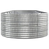 ZNTS Garden Raised Bed Powder-coated Steel 510x140x68 cm Silver 319117