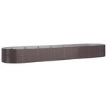 ZNTS Garden Raised Bed Powder-coated Steel 584x140x68 cm Brown 319120