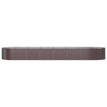 ZNTS Garden Raised Bed Powder-coated Steel 584x140x68 cm Brown 319120
