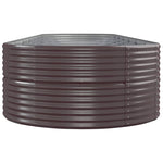 ZNTS Garden Raised Bed Powder-coated Steel 584x140x68 cm Brown 319120