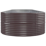 ZNTS Garden Raised Bed Powder-coated Steel 584x140x68 cm Brown 319120
