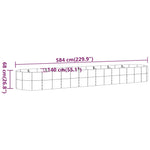 ZNTS Garden Raised Bed Powder-coated Steel 584x140x68 cm Brown 319120