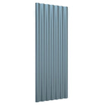 ZNTS Roof Panels 12 pcs Powder-coated Steel Grey 100x36 cm 319143