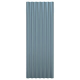 ZNTS Roof Panels 12 pcs Powder-coated Steel Grey 100x36 cm 319143