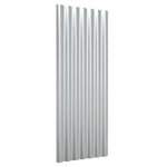 ZNTS Roof Panels 12 pcs Powder-coated Steel Silver 100x36 cm 319146