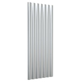 ZNTS Roof Panels 12 pcs Powder-coated Steel Silver 100x36 cm 319146