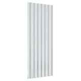 ZNTS Roof Panels 12 pcs Powder-coated Steel Silver 100x36 cm 319146