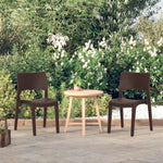 ZNTS Garden Chairs 2 pcs Mocha Polypropylene 317727