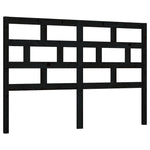 ZNTS Bed Headboard Black 156x4x100 cm Solid Wood Pine 814203