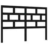 ZNTS Bed Headboard Black 156x4x100 cm Solid Wood Pine 814203