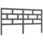ZNTS Bed Headboard Grey 186x4x100 cm Solid Wood Pine 814211