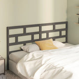 ZNTS Bed Headboard Grey 186x4x100 cm Solid Wood Pine 814211