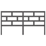 ZNTS Bed Headboard Grey 186x4x100 cm Solid Wood Pine 814211