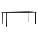 ZNTS 9 Piece Garden Dining Set with Cushions Black 3099190