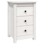 ZNTS Bedside Cabinets 2 pcs White 40x35x61.5 cm Solid Wood Pine 813702