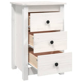 ZNTS Bedside Cabinets 2 pcs White 40x35x61.5 cm Solid Wood Pine 813702