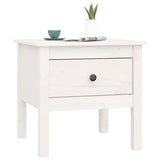 ZNTS Side Tables 2 pcs White 50x50x49 cm Solid Wood Pine 813797