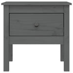 ZNTS Side Tables 2 pcs Grey 50x50x49 cm Solid Wood Pine 813799