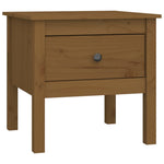 ZNTS Side Tables 2 pcs Honey Brown 50x50x49 cm Solid Wood Pine 813801