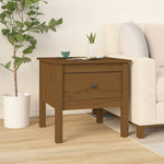 ZNTS Side Tables 2 pcs Honey Brown 50x50x49 cm Solid Wood Pine 813801